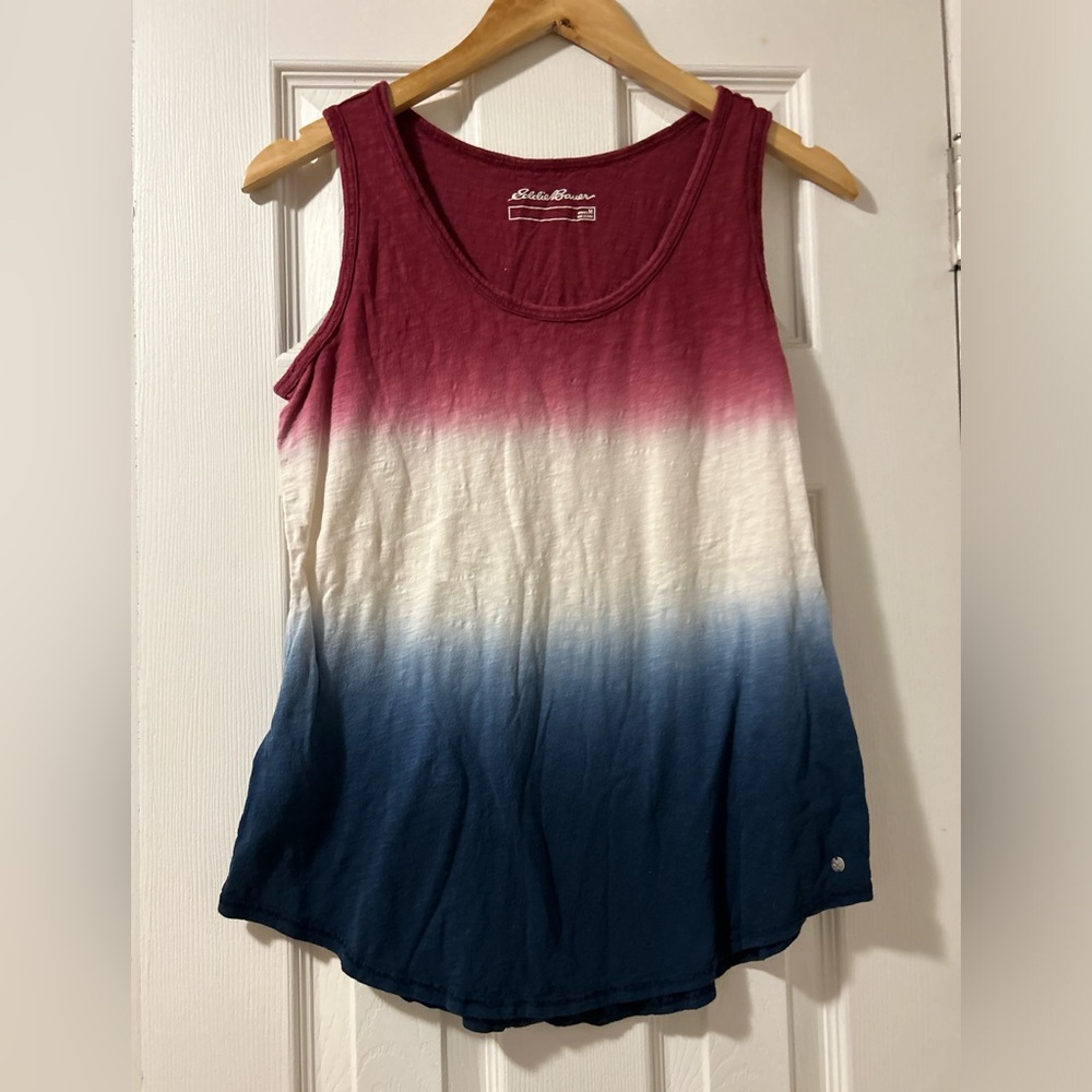Eddie Bauer red white and blue tank